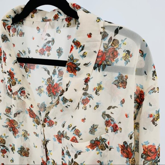 Free People Over sized Floral Tunic - Picture 2 of 6